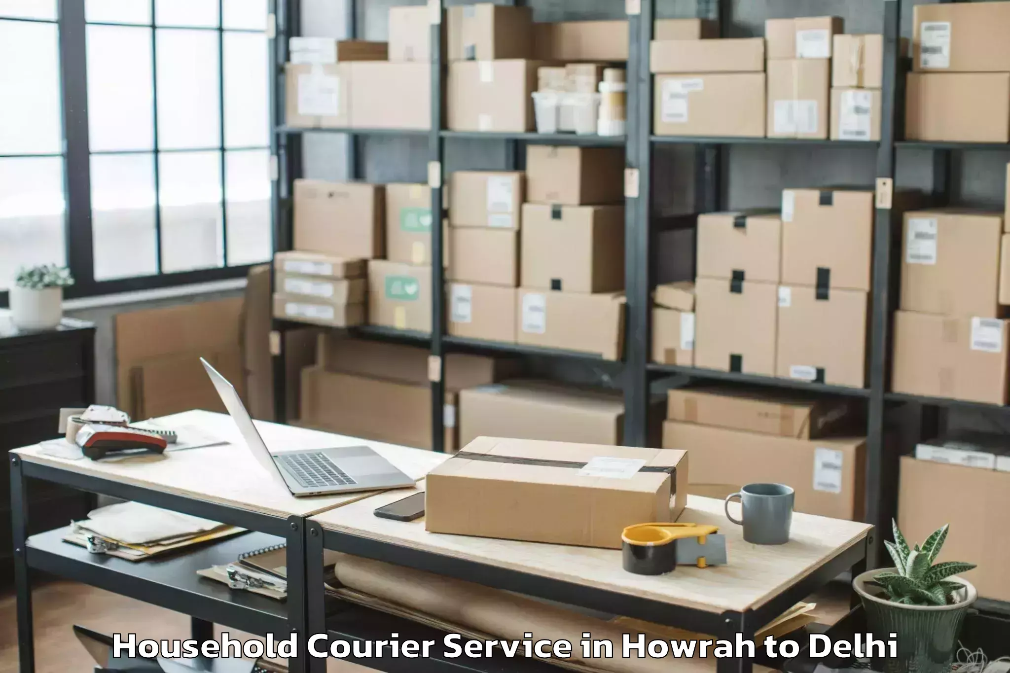 Easy Howrah to Jhilmil Household Courier Booking